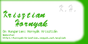 krisztian hornyak business card
