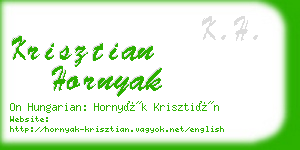 krisztian hornyak business card